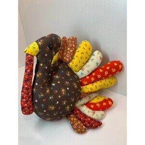 Turkey Wine Bottle Holder Patchwork Thanksgiving Fall Autumn Decor Cottagecore